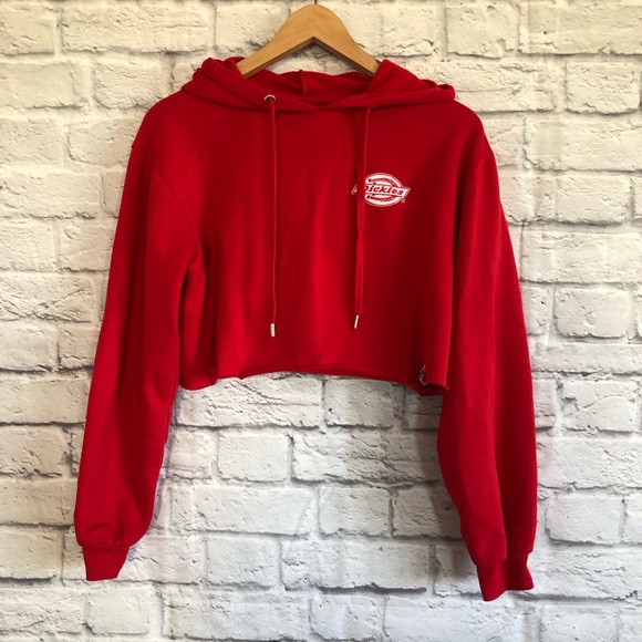 Dickies Tops - Dickies Cropped Red Hoodie